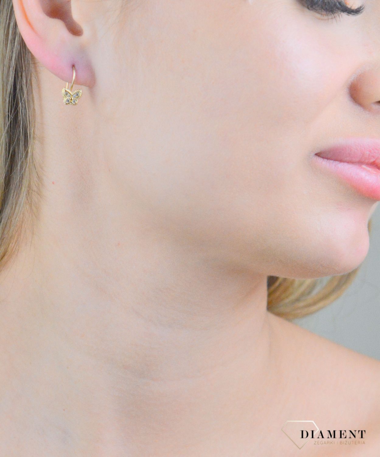 Kolczyki dziecięce motylki z cyrkoniami próba 375, KL 12156 375 (1).jpg